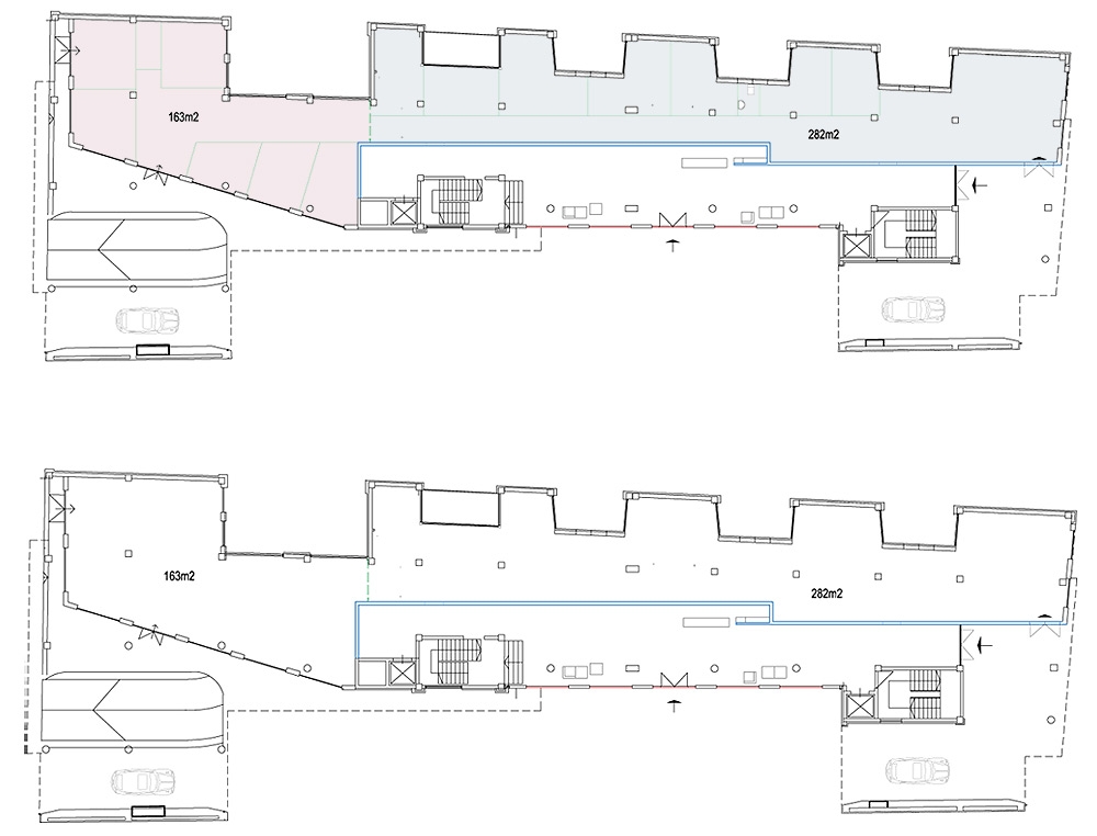 1. STĀVS = 445 m2